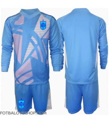 Španělsko Brankářské Dětské Domácí Dres ME 2024 Dlouhý Rukáv (+ trenýrky)